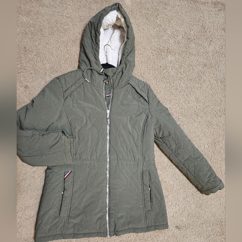 Tommy Hilfiger Women's Olive Hooded Jacket